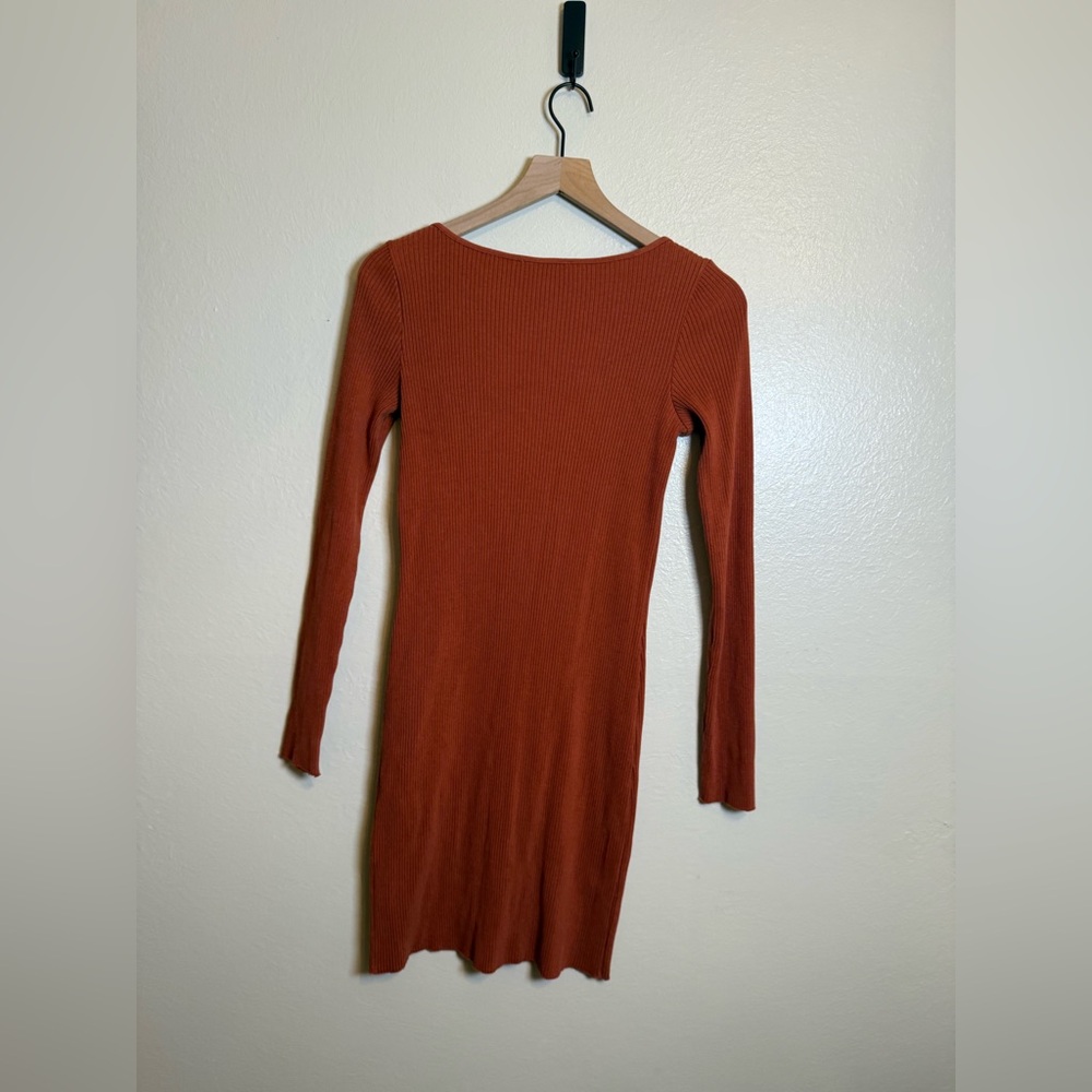 Vince Long-Sleeve Square-Neck Mini Dress - image 5